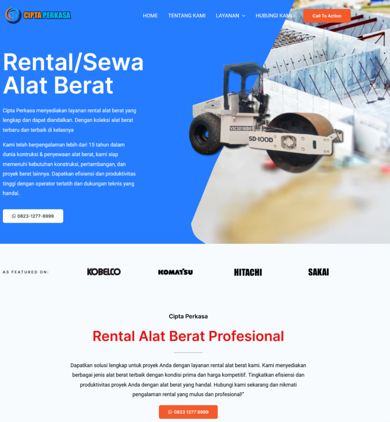 Sewa Rental alat berat di tangerang