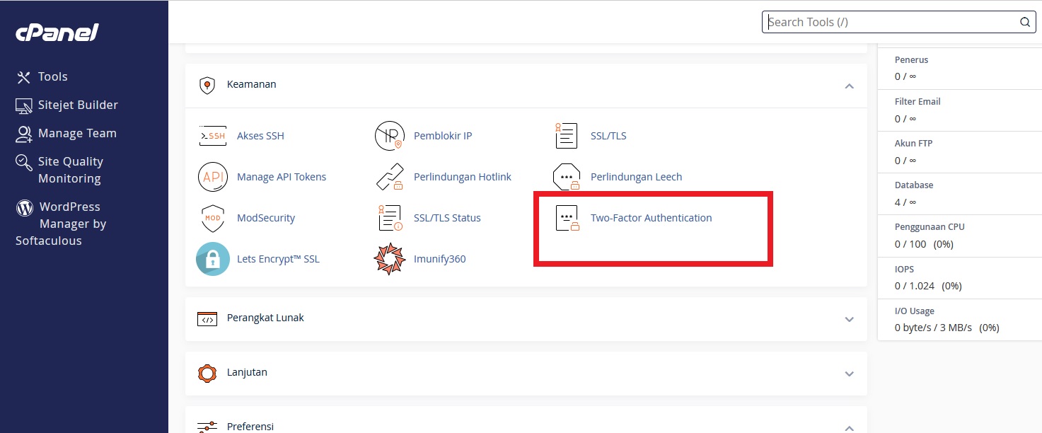 Cara Mengaktifkan Fitur 2FA di cPanel: Panduan Lengkap Two-Factor Authentication