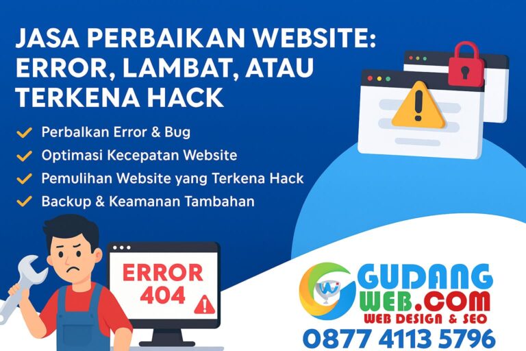 Jasa Perbaikan Website Profesional - Cepat, Aman & Terpercaya