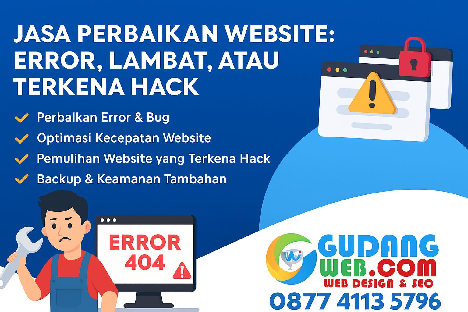 Jasa Perbaikan Website Profesional - Cepat, Aman & Terpercaya