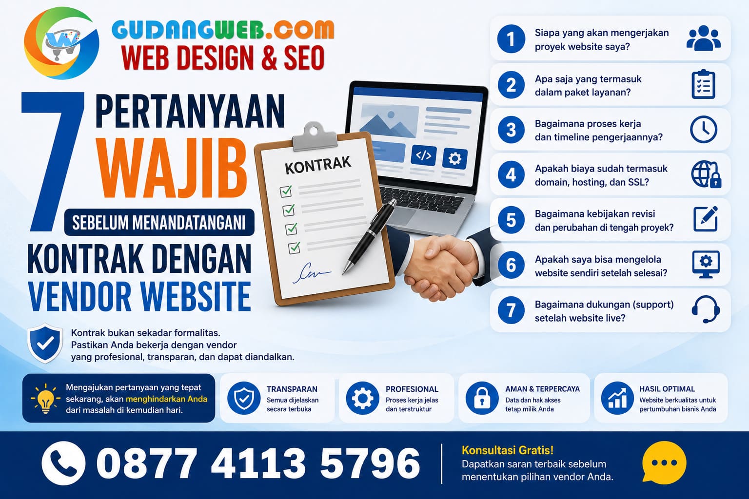 7 Pertanyaan Wajib Sebelum Menandatangani Kontrak dengan Vendor Website