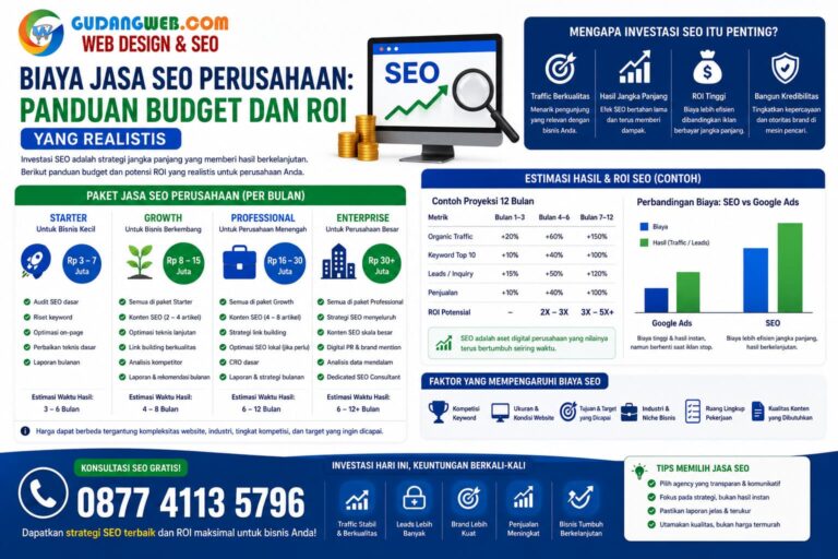 Biaya Jasa SEO Perusahaan Panduan Budget dan ROI yang Realistis