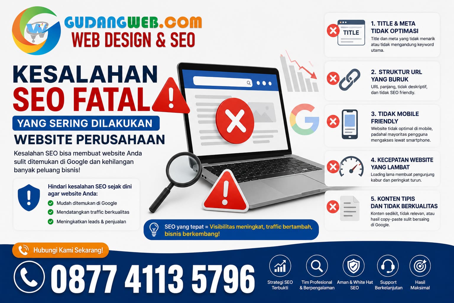 Kesalahan SEO Fatal yang Sering Dilakukan Website Perusahaan